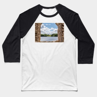 View to the river through ruins of Koknese Castle Baseball T-Shirt